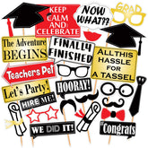 SYGA Graduation Party Photo Booth Props Craft Item, Multi Color (Set of 23)